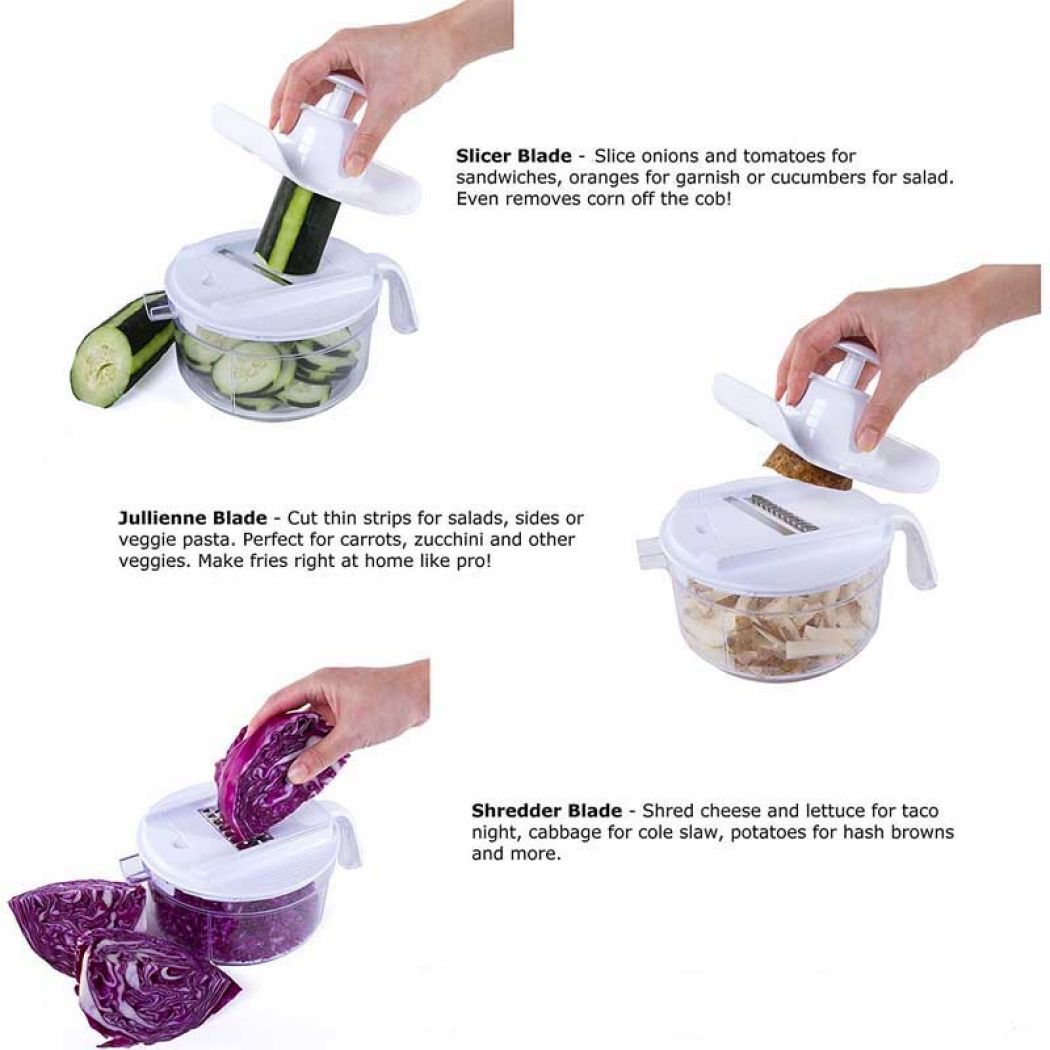 Kitchen Star Multi-Functional Chef Food Chopper With Accessories